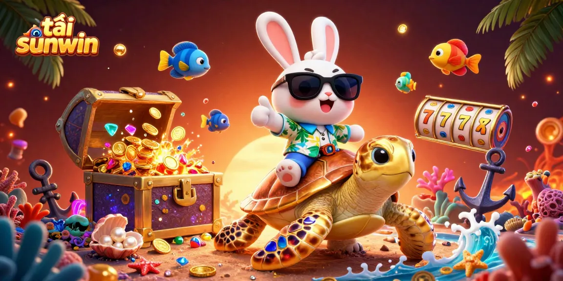 Experience excitement while playing tải sunwin with this dynamic underwater casino illustration.